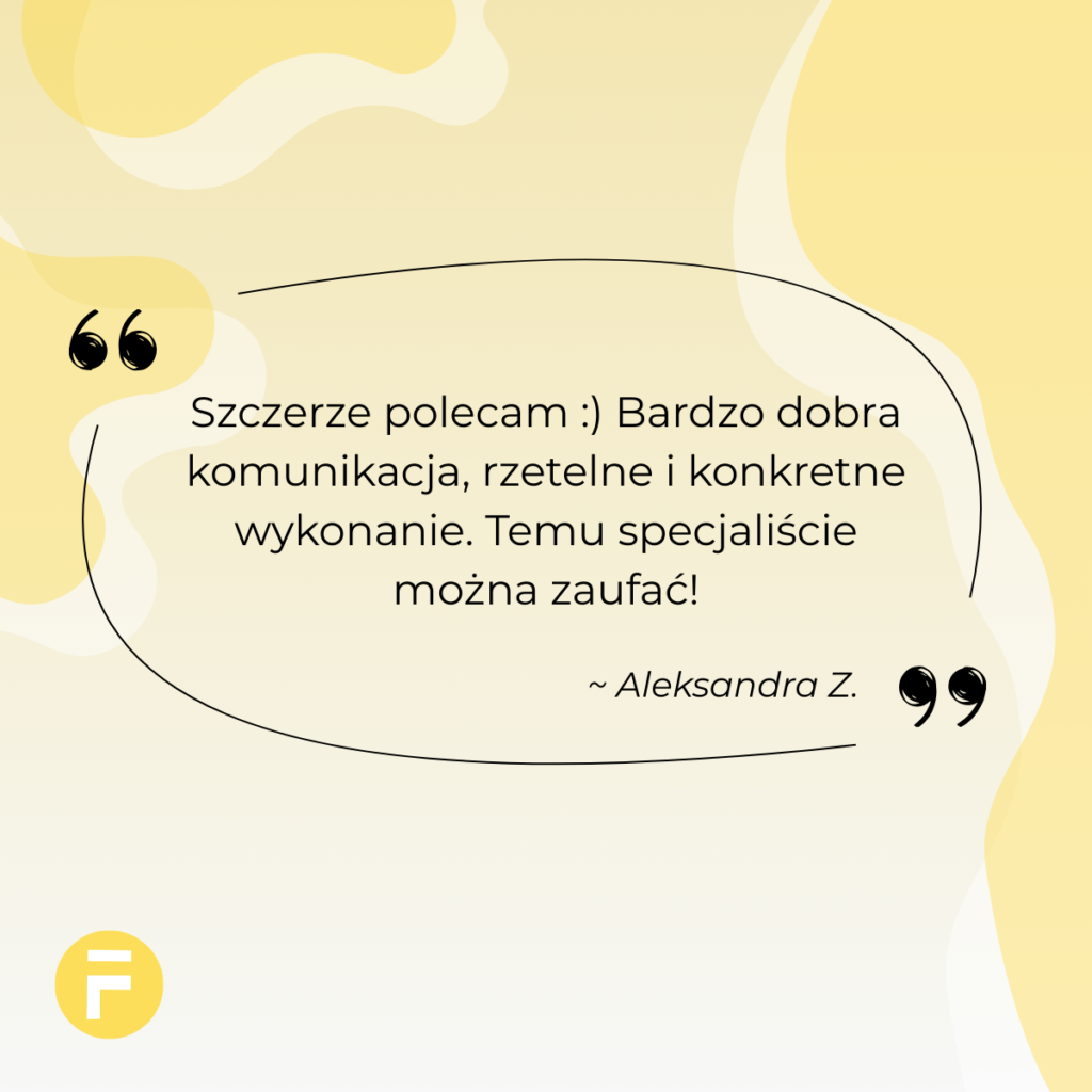 Fibinco Adam Maichrzik opinia pozycjonowanie Aleksandra Z