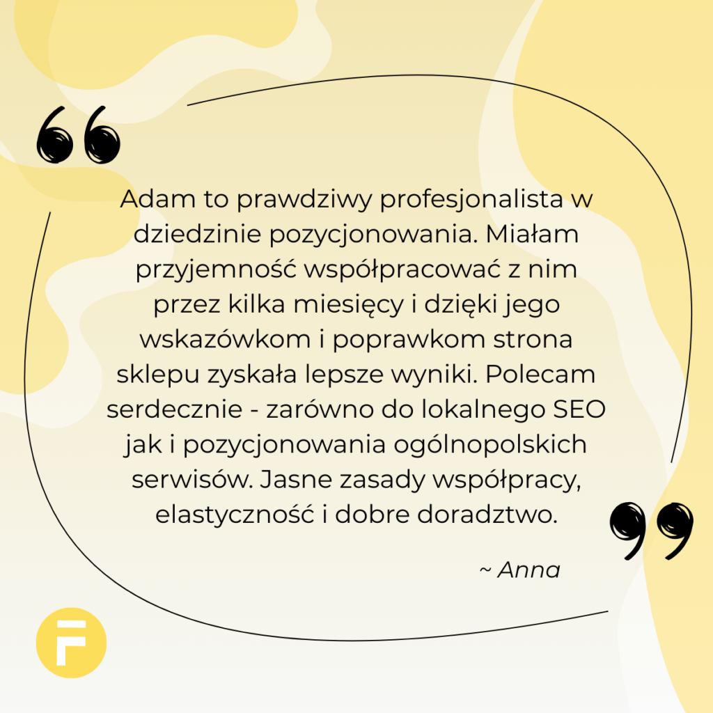 Fibinco Adam Maichrzik opinia pozycjonowanie Anna