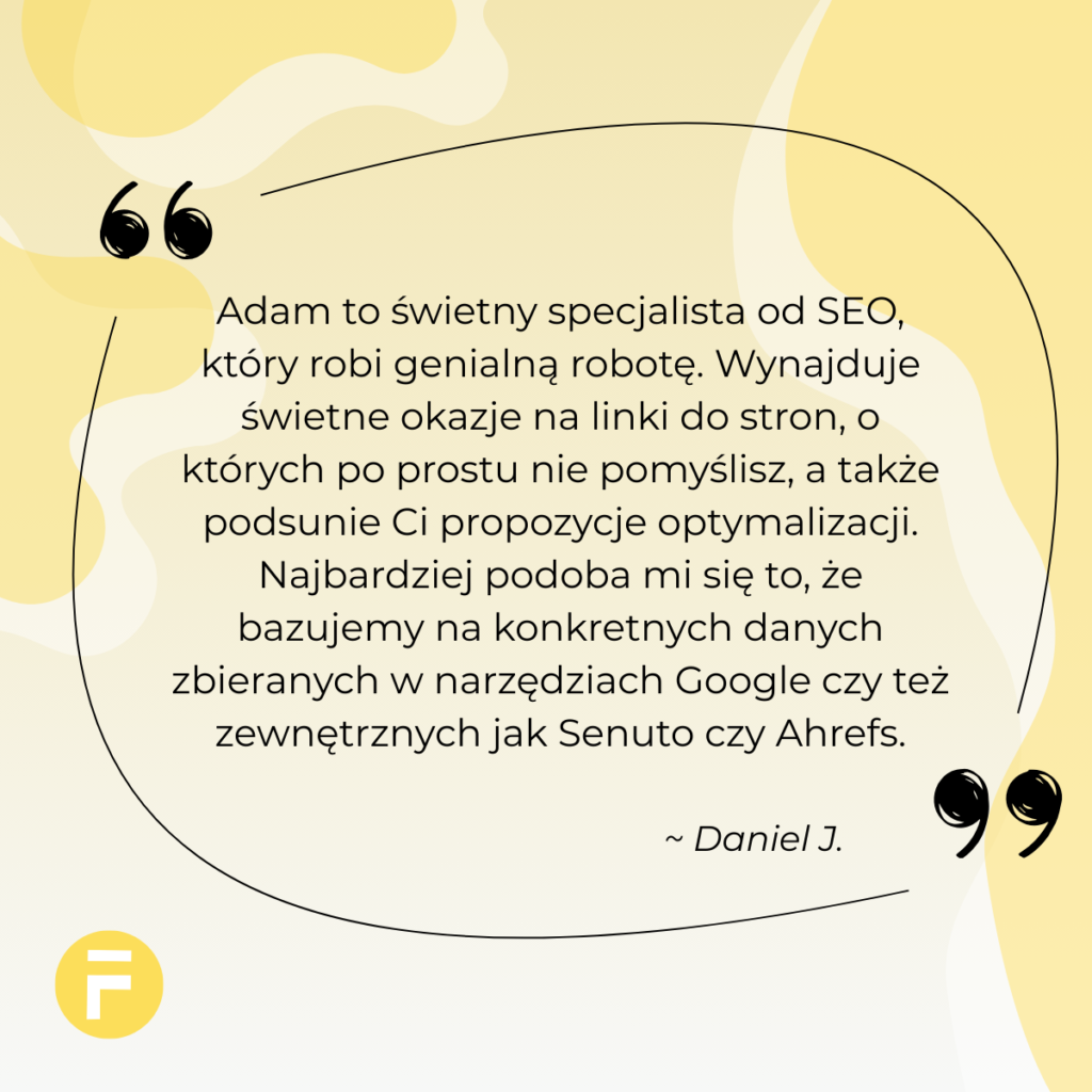 Fibinco Adam Maichrzik opinia pozycjonowanie Daniel J