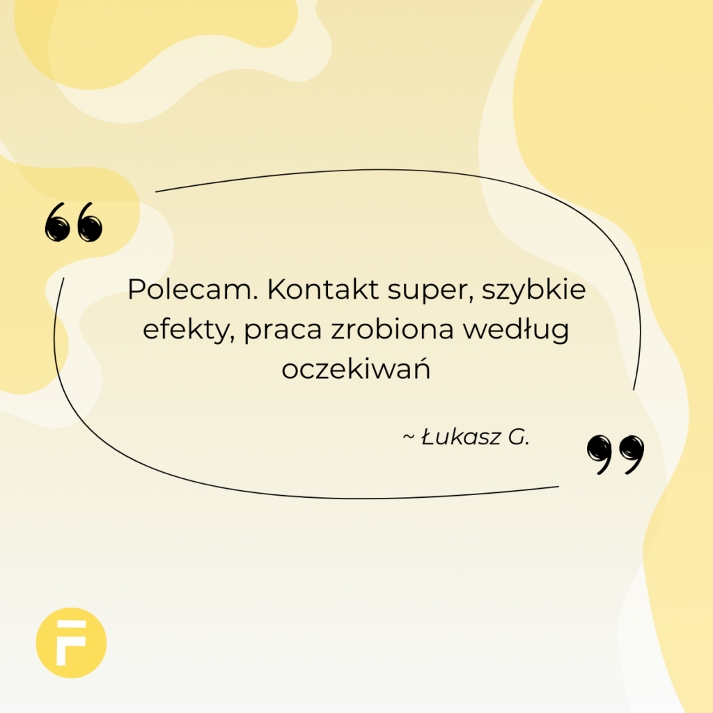 Fibinco Adam Maichrzik opinia pozycjonowanie Łukasz G