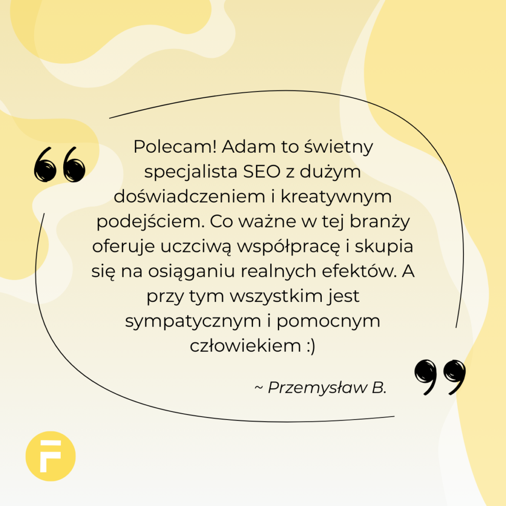 Fibinco Adam Maichrzik opinia pozycjonowanie Przemysła B